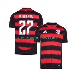 Camisolas CR Flamengo Bruno Henrique 27 Homem Casa 2025-2026 Manga Curta