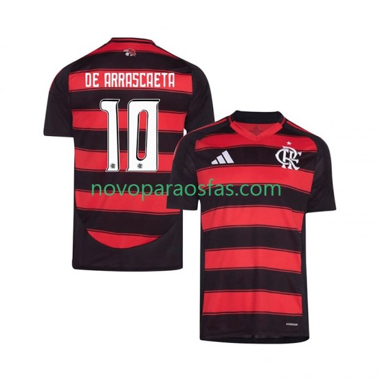 Camisolas CR Flamengo Giorgian de Arrascaeta 10 Homem Casa 2025-2026 Manga Curta