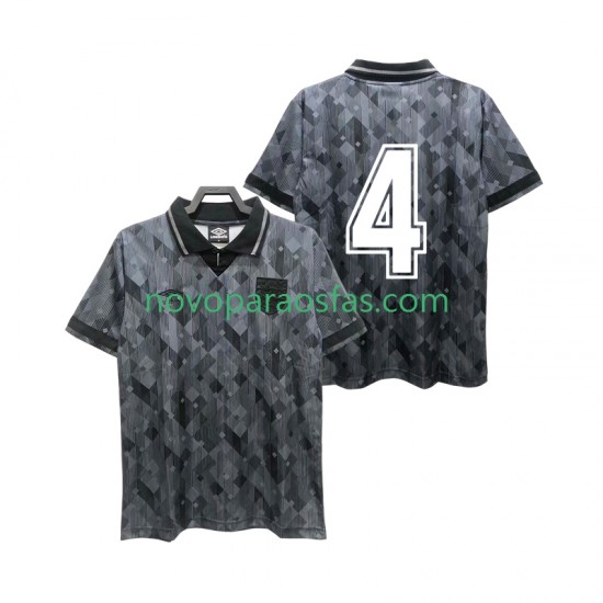 Camisolas Inglaterra 4 1990 Retro Homem Visitante Manga Curta