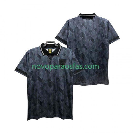 Camisolas Inglaterra 1990 Retro Homem Visitante Manga Curta