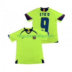 Camisolas FC Barcelona ETOO 9 2005 Retro Homem Visitante 2006 Manga Curta