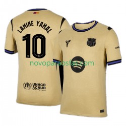 Camisolas FC Barcelona Lamine Yamal 10 UCL Homem Visitante 2025-2026 Manga Curta