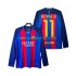 Camisolas FC Barcelona Neymar JR 11 2016 2017 Retro Homem Casa Manga Comprida