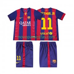 Camisolas FC Barcelona Neymar JR 11 2014 2015 Retro Criança Casa Manga Curta