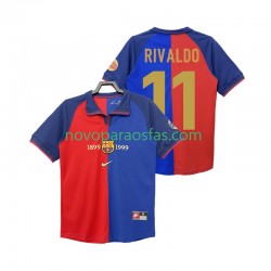 Camisolas FC Barcelona RIVALDO 11 1990 2000 Retro Homem Casa Manga Curta