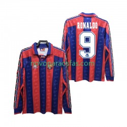 Camisolas FC Barcelona RONALDO 9 1996 1997 Retro Homem Casa Manga Comprida