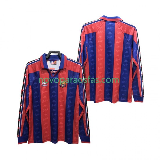 Camisolas FC Barcelona 1996 1997 Retro Homem Casa Manga Comprida