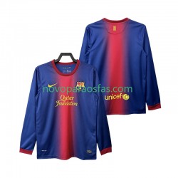 Camisolas FC Barcelona 2012 2013 Retro Homem Casa Manga Comprida