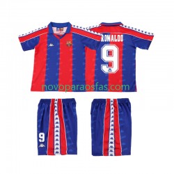 Camisolas FC Barcelona Ronaldo 9 1992 1995 Retro Criança Casa Manga Curta