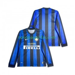 Camisolas Inter de Milão 2009 Retro Homem Casa 2010 Manga Comprida