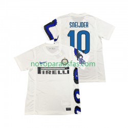 Camisolas Inter de Milão SNEIJDER 10 Retro Homem Visitante 2011 2010 Manga Curta