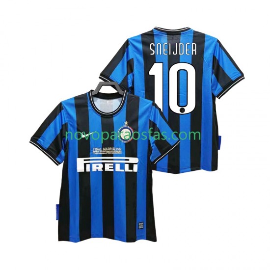 Camisolas Inter de Milão SNEIJDER 10 2009 Retro Homem Casa 2010 Manga Curta