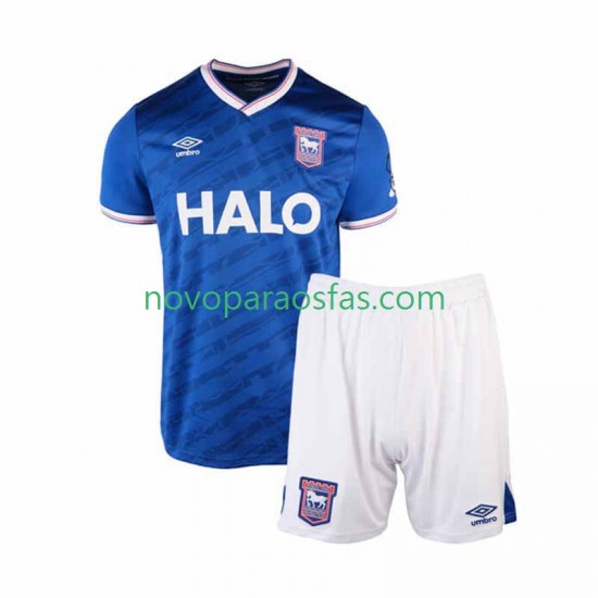 Camisolas Ipswich Town Criança Casa 2025-2026 Manga Curta