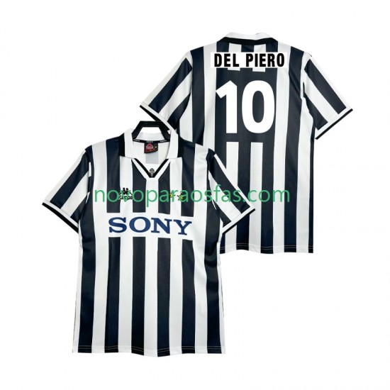 Camisolas Juventus DEL PIERO 10 1995 1996 Retro Homem Casa Manga Curta