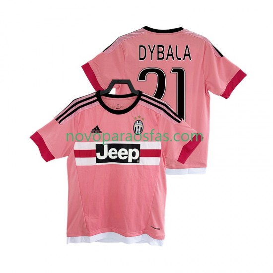Camisolas Juventus DYBALA 21 2016 2017 Retro Homem Visitante Manga Curta