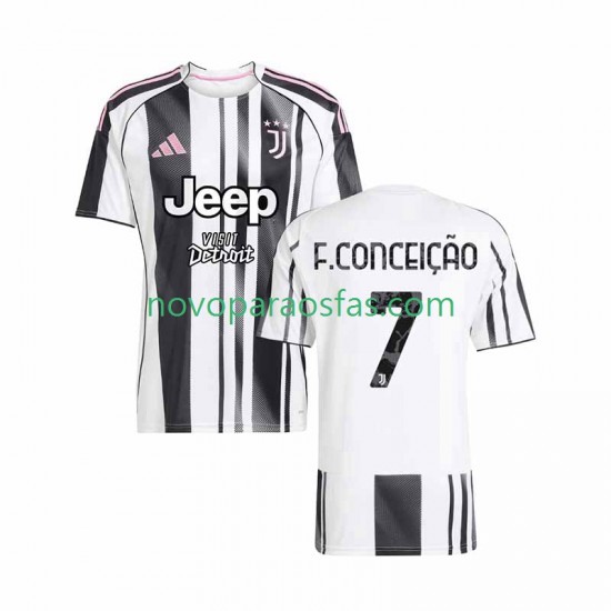 Camisolas Juventus Francisco Conceicao 7 Homem Casa 2025-2026 Manga Curta