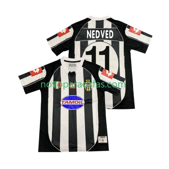 Camisolas Juventus NEDVED 11 2003 Retro Homem Casa 2002 Manga Curta