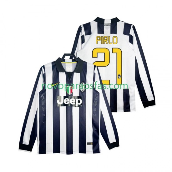 Camisolas Juventus Pirlo 21 2014 2015 Retro Homem Casa Manga Comprida