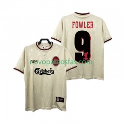 Camisolas Liverpool FOWLER 9 1996 1997 Retro Homem Visitante Manga Curta
