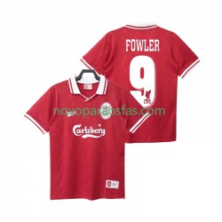 Camisolas Liverpool FOWLER 9 1996 Retro Homem Casa 1998 Manga Curta