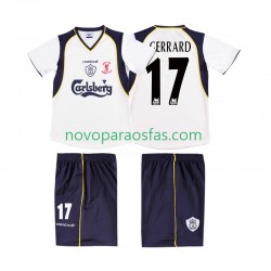 Camisolas Liverpool GERRARD 17 LWP 2001 Retro Homem Visitante 2002 Manga Curta