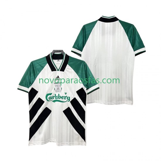 Camisolas Liverpool 1993 1995 Retro Homem Visitante Manga Curta