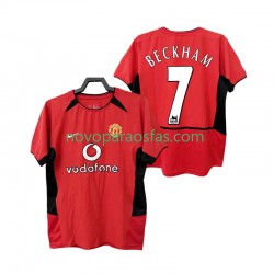 Camisolas Manchester United BECKHAM 7 Retro Homem Casa 2004 2002 Manga Curta