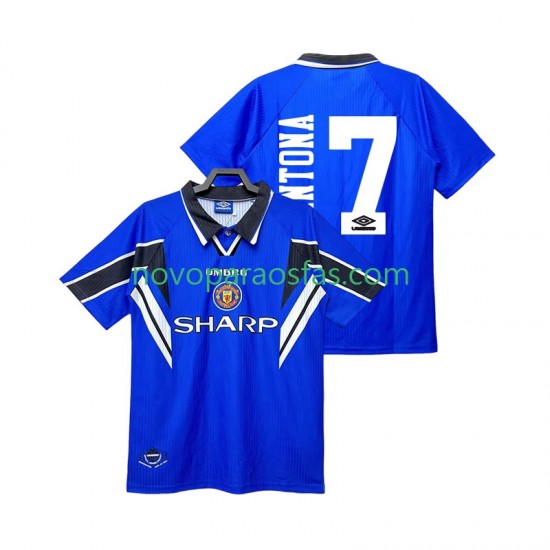 Camisolas Manchester United CANTONA 7 1996 Retro Homem Alternativo 1998 Manga Curta