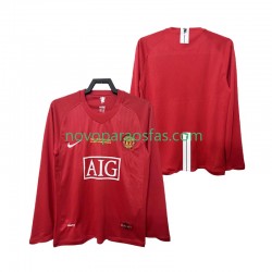 Camisolas Manchester United Champions League 2007 Retro Homem Casa 2008 Manga Comprida