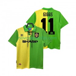 Camisolas Manchester United GIGGS 11 1992 Retro Homem Visitante 1994 Manga Curta