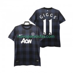 Camisolas Manchester United GIGGS 11 2013 2014 Retro Homem Visitante Manga Curta