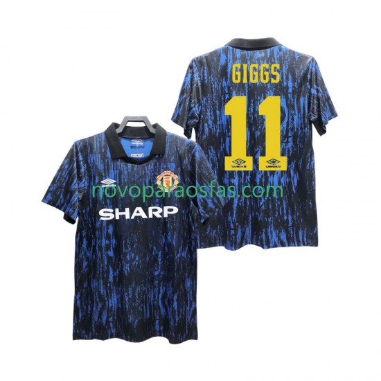 Camisolas Manchester United GIGGS 11 1993 Retro Homem Casa Manga Curta