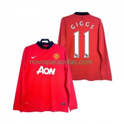 Camisolas Manchester United GIGGS 11 2013 2014 Retro Homem Casa Manga Comprida