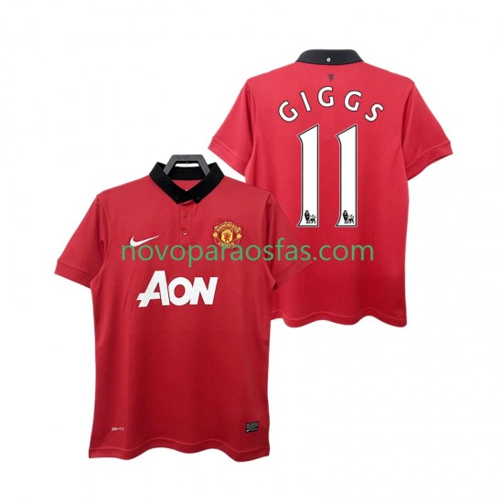 Camisolas Manchester United GIGGS 11 2013 2014 Retro Homem Casa Manga Curta