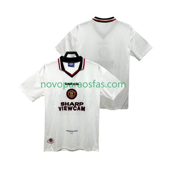 Camisolas Manchester United 1996 1997 Retro Homem Visitante Manga Curta