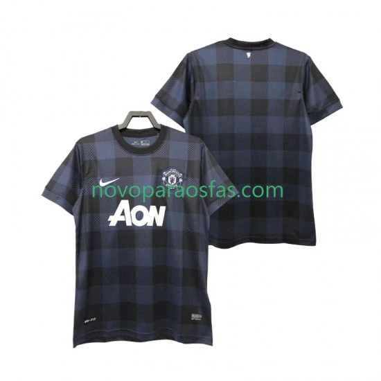Camisolas Manchester United 2013 2014 Retro Homem Visitante Manga Curta