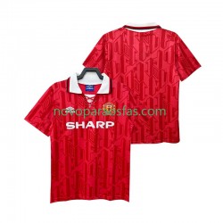 Camisolas Manchester United 1992 Retro Homem Casa 1994 Manga Curta