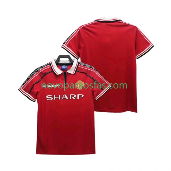 Camisolas Manchester United Retro Homem Casa 1998 1999 Manga Curta