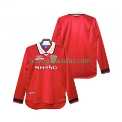 Camisolas Manchester United 2000 Retro Homem Casa 1999 Manga Comprida