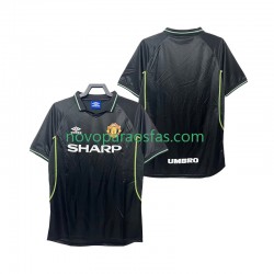 Camisolas Manchester United Retro Homem Alternativo 1998 1999 Manga Curta