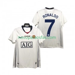 Camisolas Manchester United Ronaldo 7 Champions League 2009 Retro Homem Visitante 2008 Manga Curta