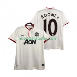 Camisolas Manchester United Rooney 10 2013 2014 Retro Homem Alternativo Manga Curta