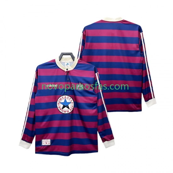 Camisolas Newcastle United 1995 1997 Retro Homem Visitante Manga Comprida
