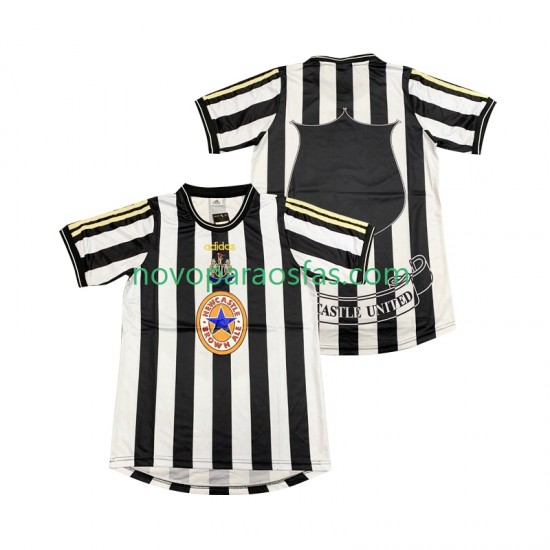Camisolas Newcastle United 1997 Retro Homem Casa 1999 Manga Curta