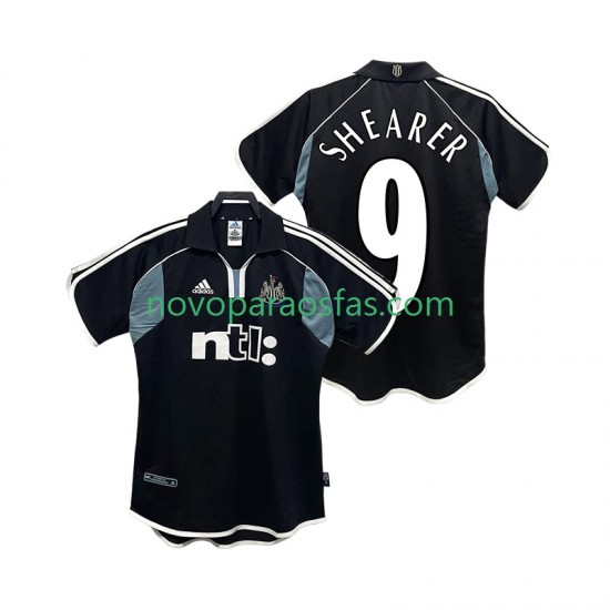 Camisolas Newcastle United SHEARER 9 2000 2001 Retro Homem Visitante Manga Curta