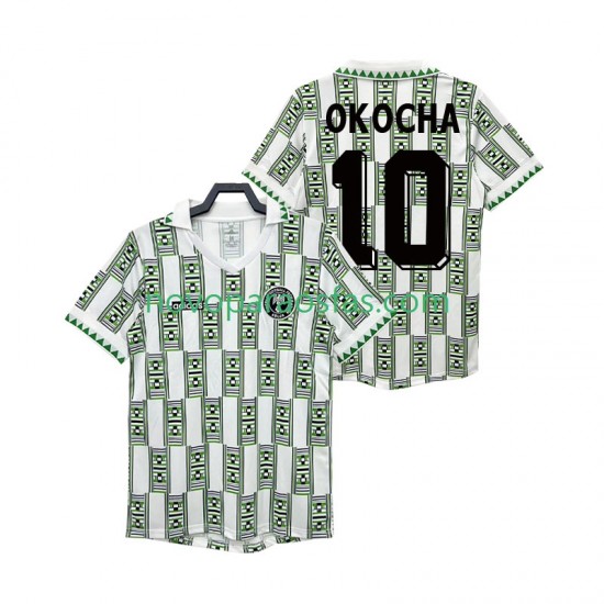 Camisolas Nigéria OKOCHA 10 Retro Homem Visitante 1994 Manga Curta
