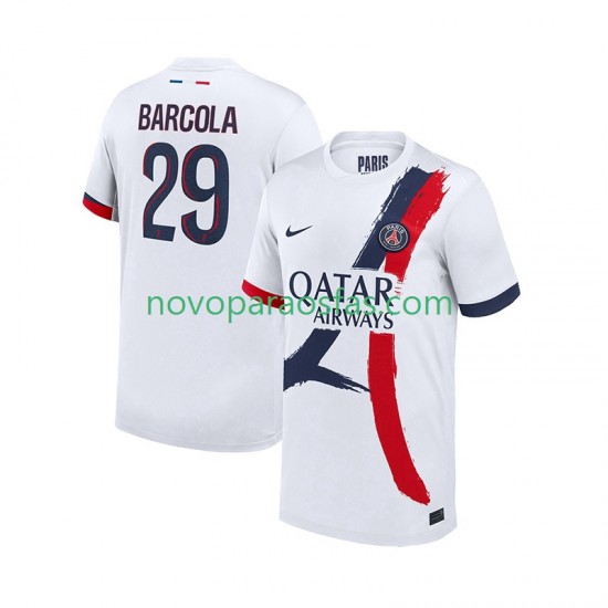 Camisolas Paris Saint-Germain Bradley Barcola 29 Homem Visitante 2025-2026 Manga Curta