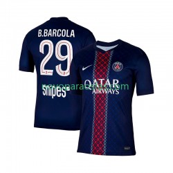 Camisolas Paris Saint-Germain Bradley Barcola 29 Homem Casa 2025-2026 Manga Curta