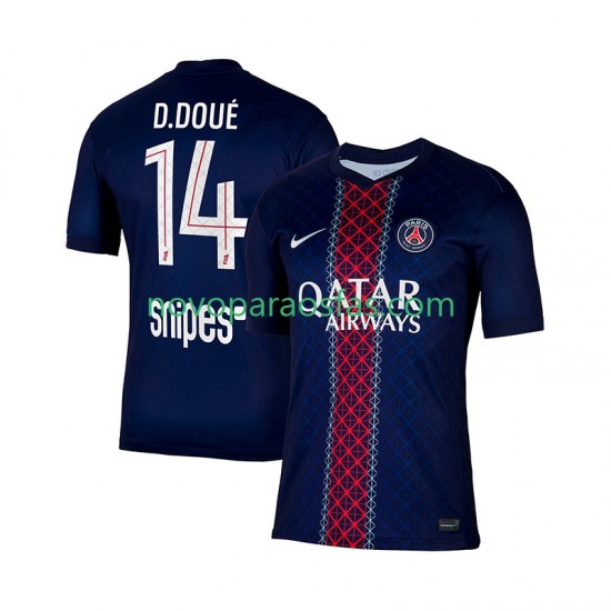 Camisolas Paris Saint-Germain Desire Doue 14 Homem Casa 2025-2026 Manga Curta