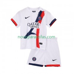 Camisolas Paris Saint-Germain Criança Visitante 2025-2026 Manga Curta